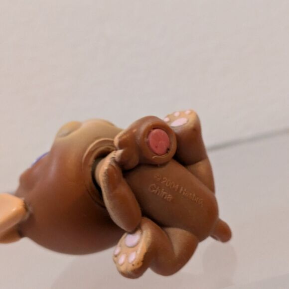 Littlest Pet Shop #133 Brown Pug Dog Purple Eyes LPS - Picture 6 of 7